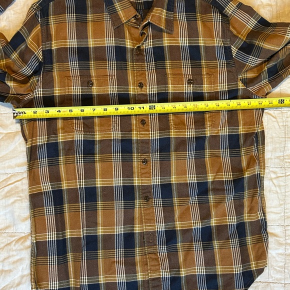 J Crews Wallace & Barnes Plaid Button Down Shirt - Men’s Large-  Brown/ Black - Picture 4 of 5